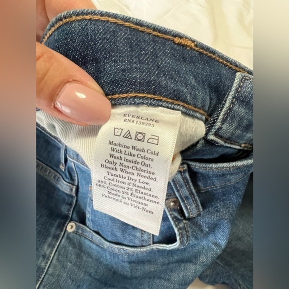 Everlane Jeans Mens 35x30 Blue Denim Slim Fit Straight Leg Stretch - Picture 2 of 8